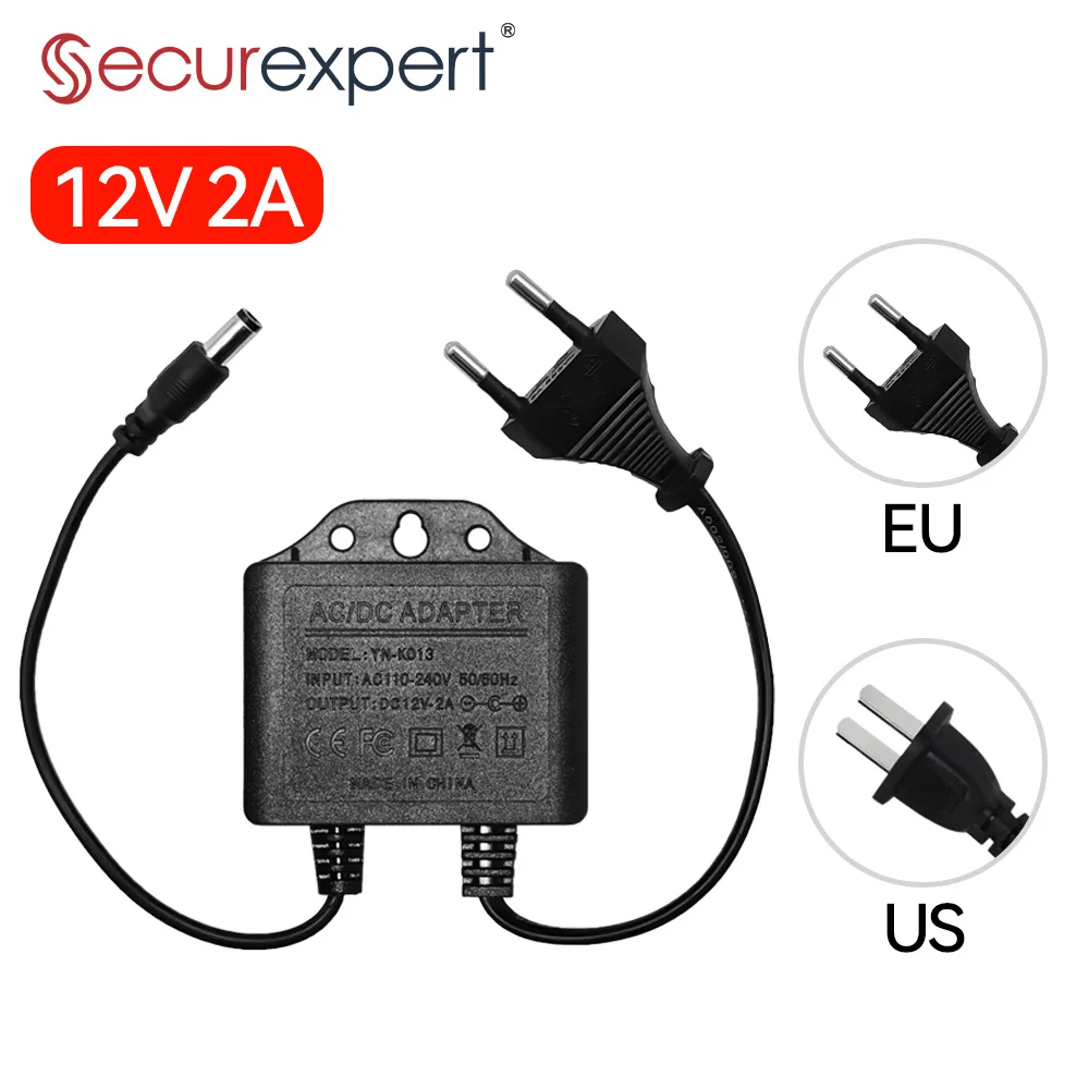 Outdoor Power Plug In - Power Adapter DC12V 2A Waterproof EU
