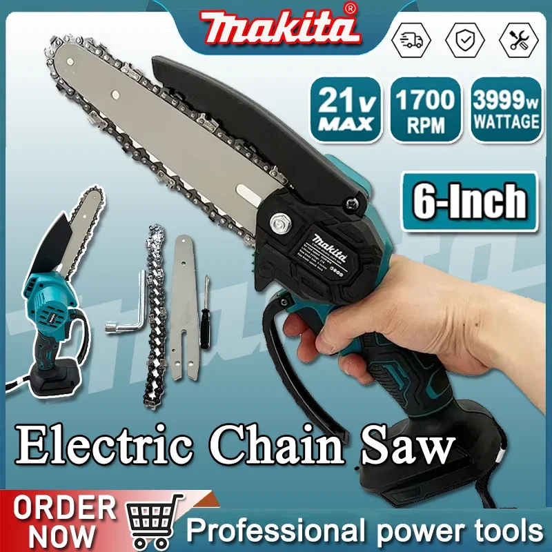 Pole Saw Cordless - Makita 6-inch chainsaw timber logging electric