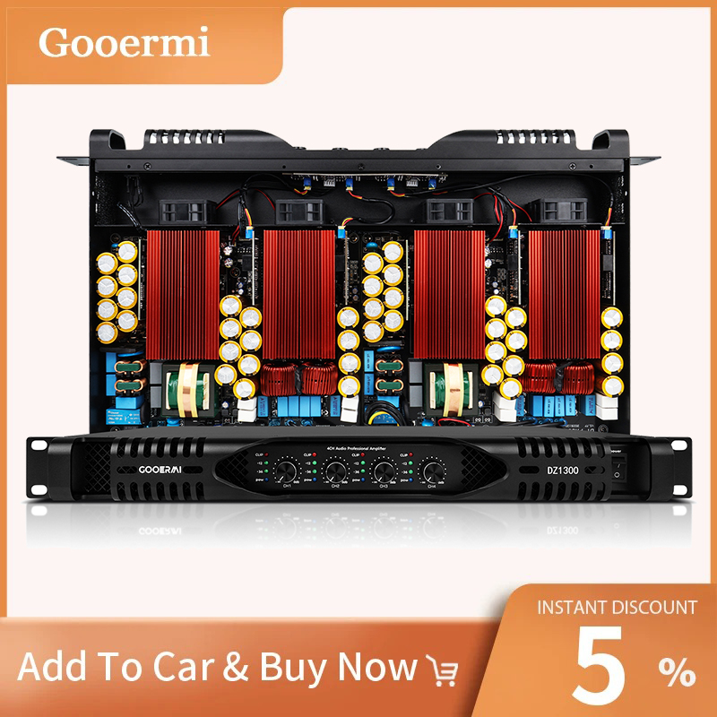 Outdoor Power Amplifier - Gooermi DE2300 1U 4-Channel Digital Amplifier