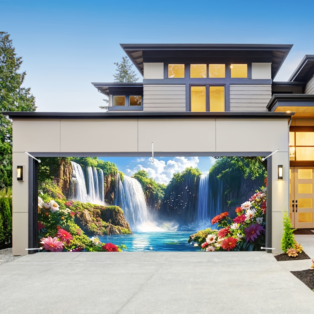 Elegant Waterfall & Floral Gar - Outdoor Power Garage review and price