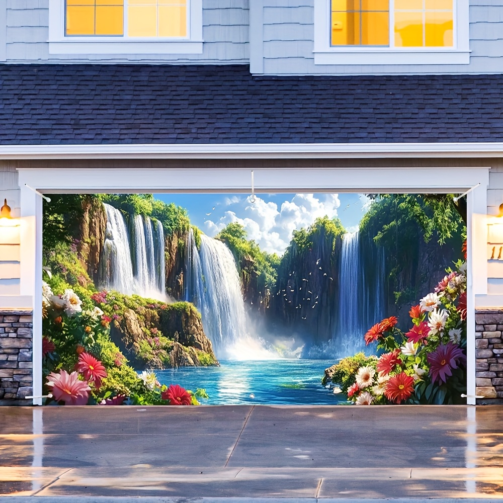 Elegant Waterfall & Floral Gar - Outdoor Power Garage review and price