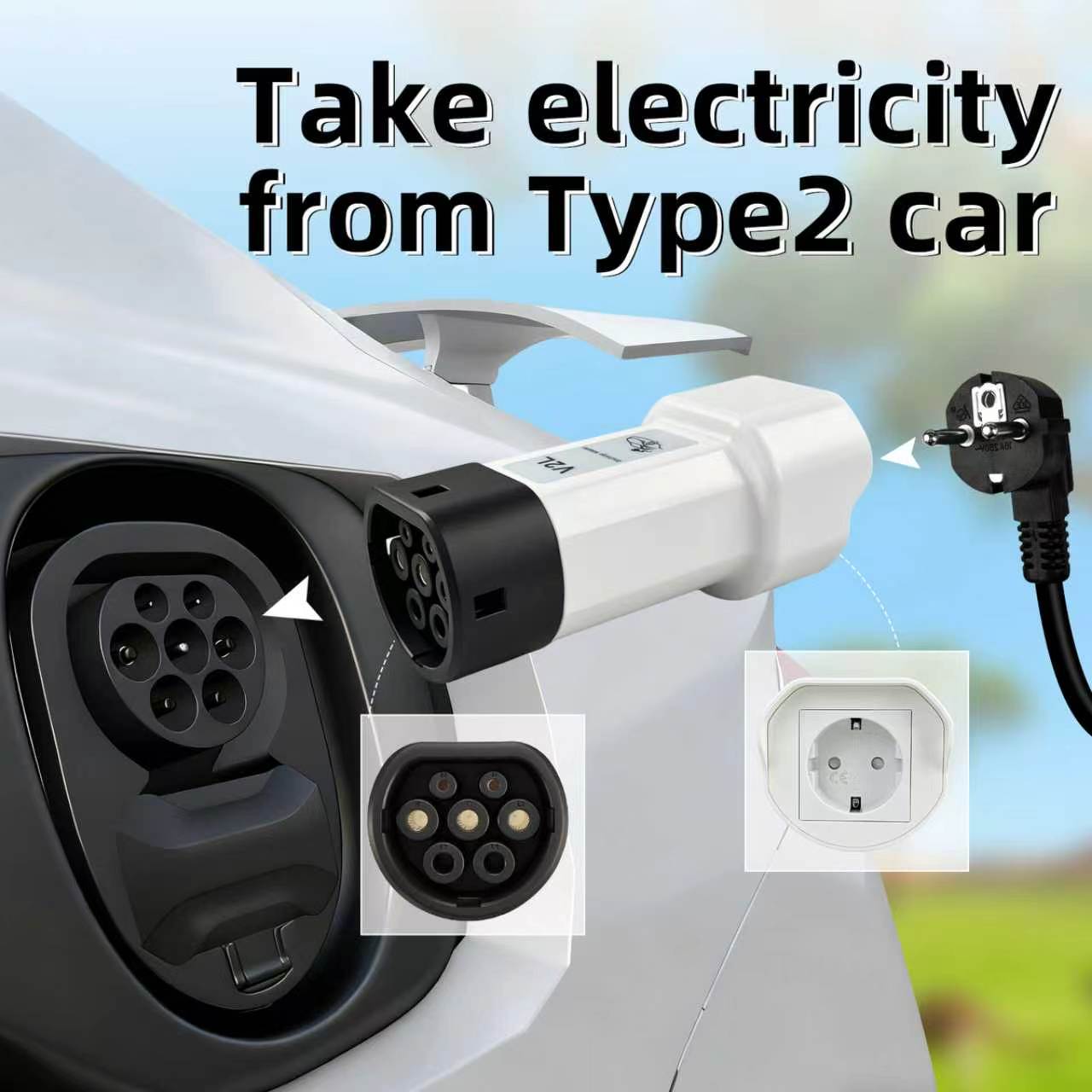 EVqiaoyi 16A Type2 V2L Dischar - Outdoor Power Plug In review and price