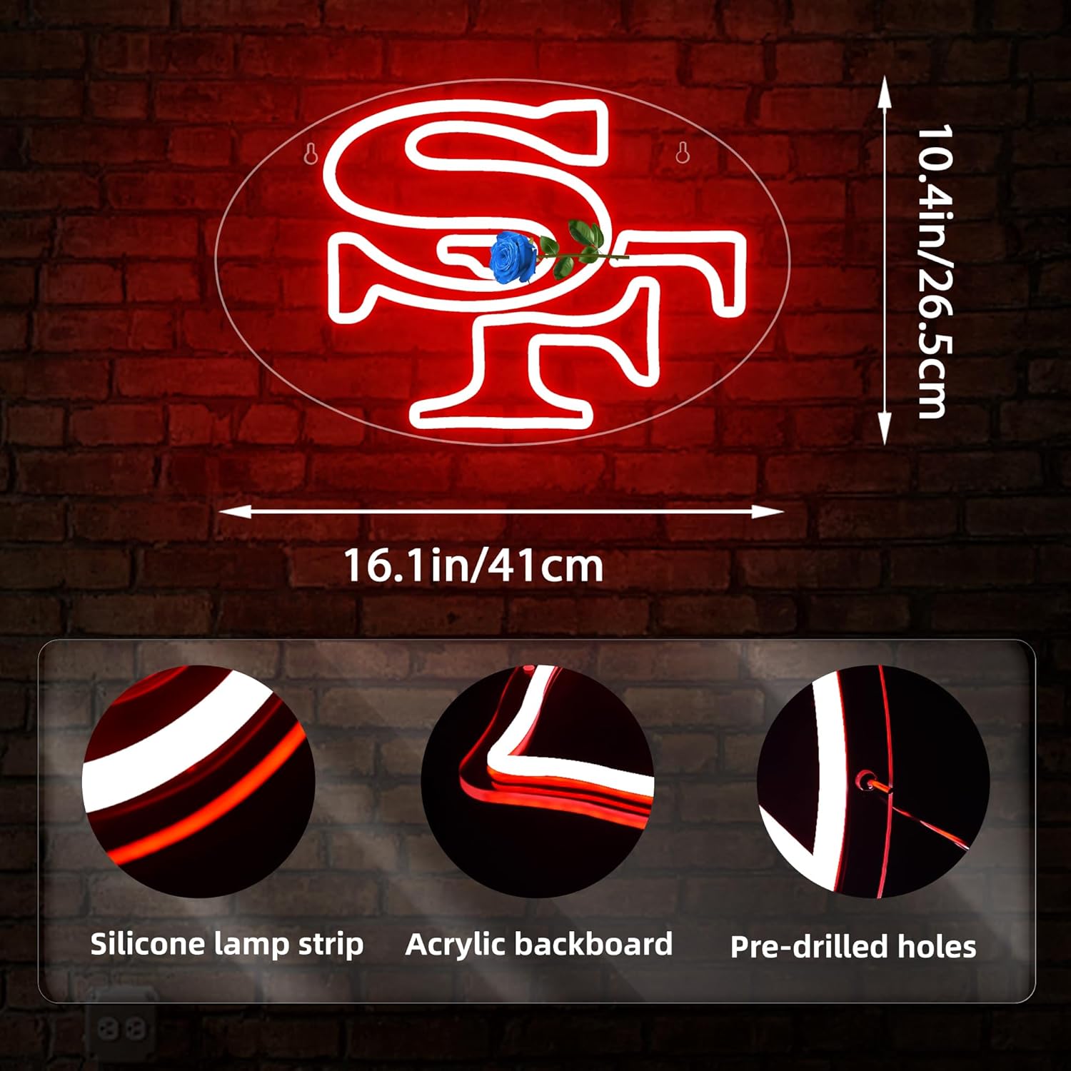 Football Neon Sign Art Wall Li - Outdoor Power Garage review and price