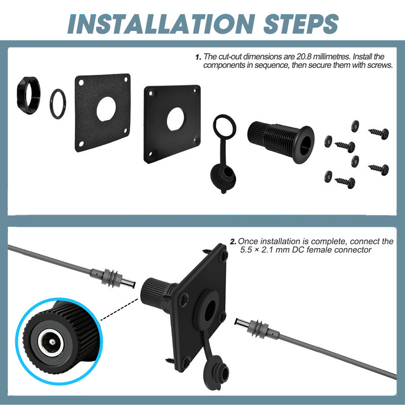 IP65 Waterproof DC5521 Panel M - Outdoor Power Jack review and price