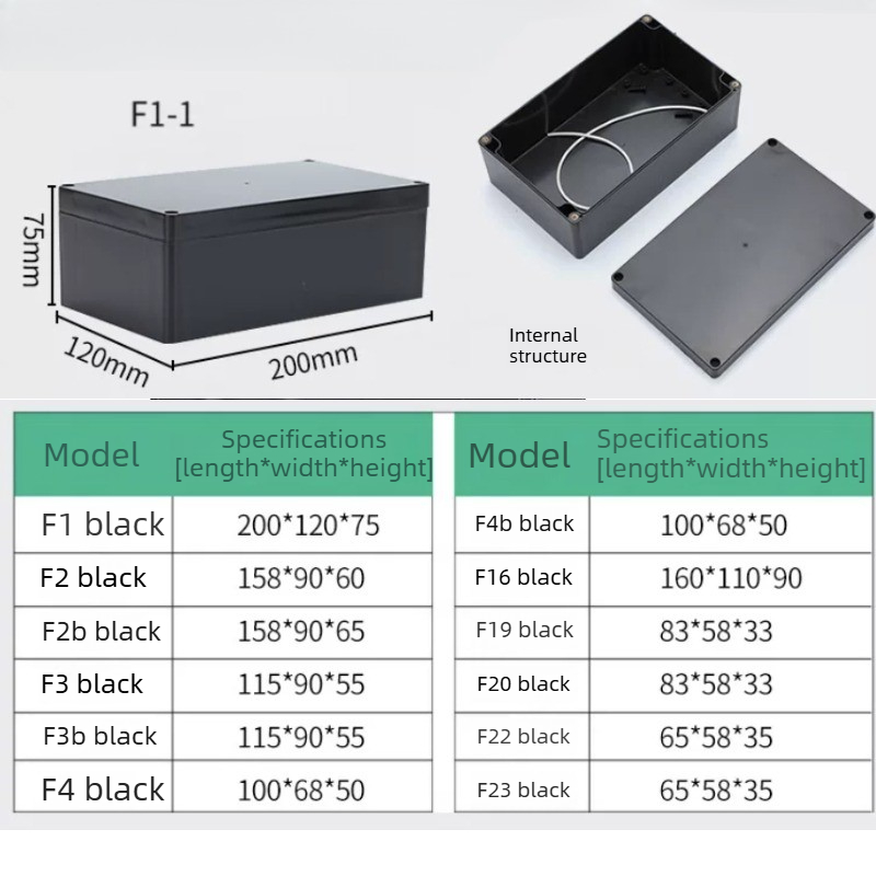 Type F Black Waterproof Juncti - Outdoor Power Supply Box review and price