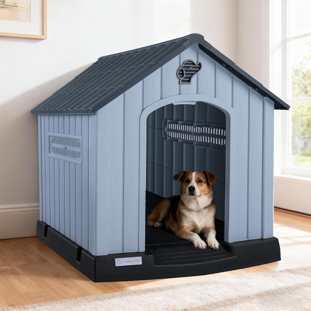 LEMBERI Large Plastic Dog Hous - Outdoor Power Vent review and price
