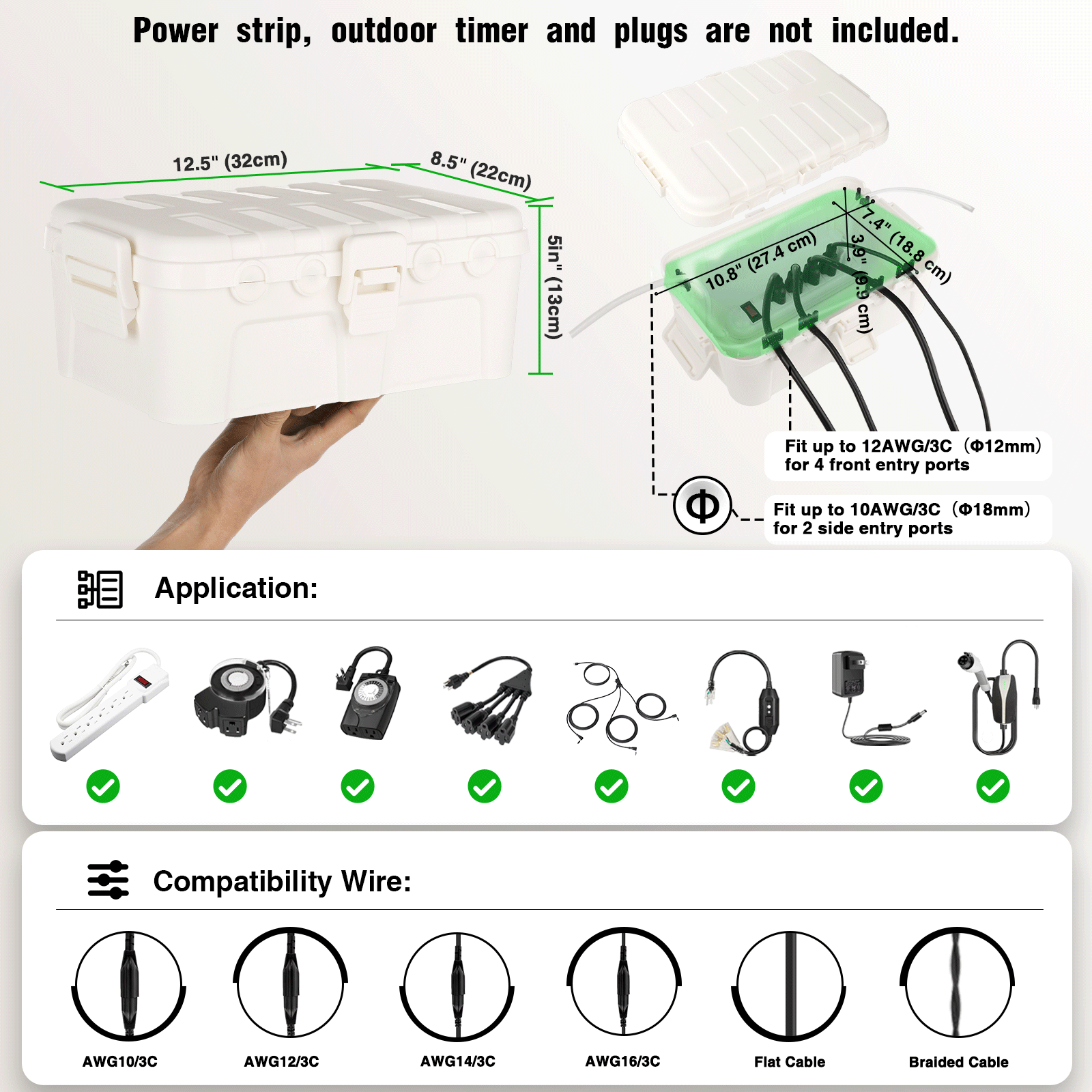 Large Outdoor Waterproof Elect - Outdoor Power Plug In review and price