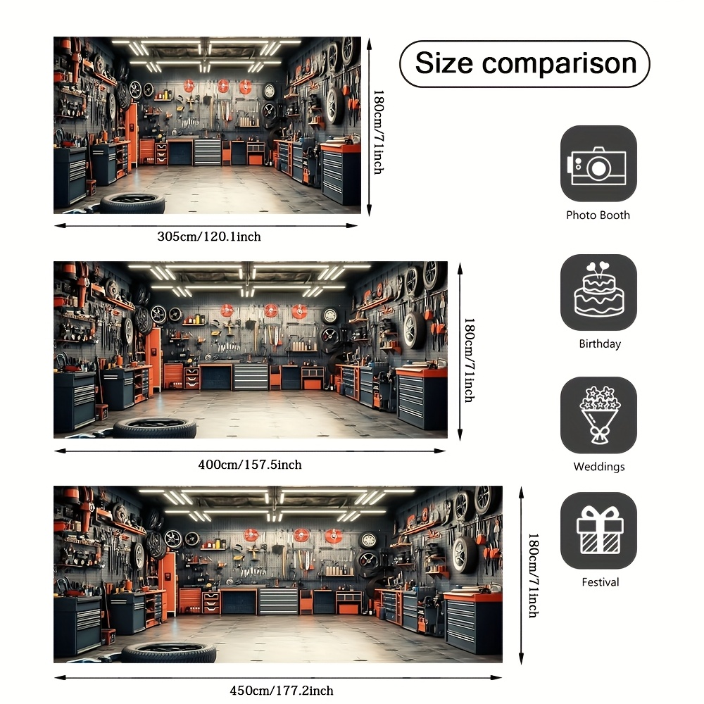 One 2D flat-printed workshop t - Outdoor Power Garage review and price